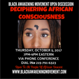 Deciphering African Consciousness Flyer